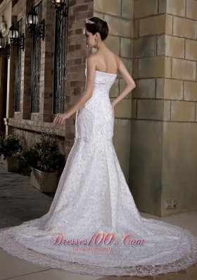 Mermaid Beaded Chapel Train Wedding Bridal Gowns