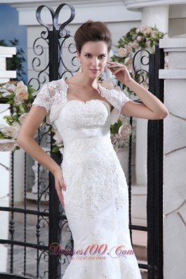 Mermaid Lace Court Train Sash Wedding Gowns