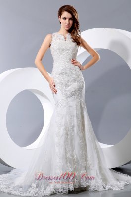 Discount Mermaid Lace Wedding Gowns Court Train