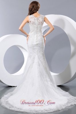 Discount Mermaid Lace Wedding Gowns Court Train