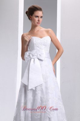 Hand Made Flower Bow Brush Bridal Wedding Dress