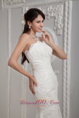 Mermaid Lace Sweetheart Brush Wedding Dress