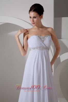 Appliques Sweetheart Chiffon Court Wedding Dress