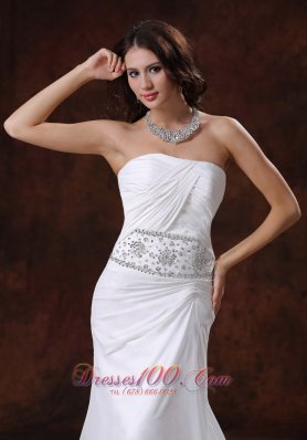 Mermaid Chiffon Beaded Court Train Wedding Dress