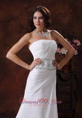 Mermaid Chiffon Beaded Court Train Wedding Dress