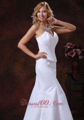 Mermaid Court Train Wedding Bridal Dress Sweetheart