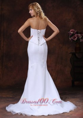 Mermaid Court Train Wedding Bridal Dress Sweetheart