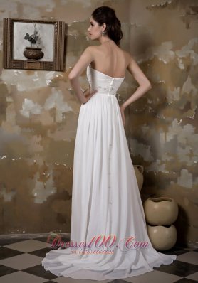 Empire Sweetheart Wedding Dress Beaded Ruched