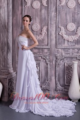 Sassy Empire Sweetheart Wedding Dress Chiffon