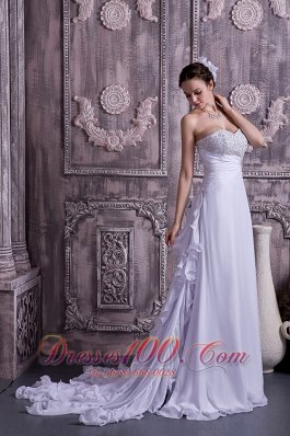 Sassy Empire Sweetheart Wedding Dress Chiffon