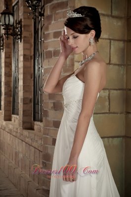 Empire Sweetheart Chiffon Beading Wedding Dress