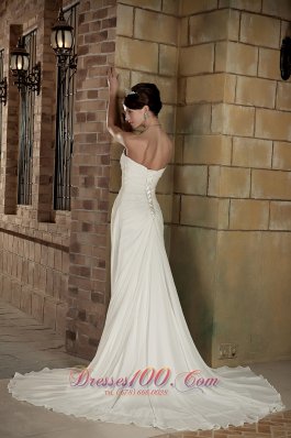 Empire Sweetheart Chiffon Beading Wedding Dress