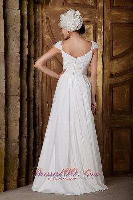 Sweetheart Train Chiffon Beading Wedding Gowns