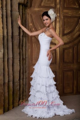 Latest Sweetheart In vogue Chiffon Wedding Dress