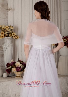 StraplessBrush Train Tulle Bow Wedding Dress