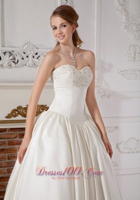 Exquisite A-line Sweetheart Wedding Dress Taffeta