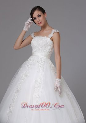 Custom Wedding Dress Lace Sassy Cap Sleeves