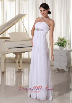 Impressive Beaded Chiffon Wedding Dress Empire