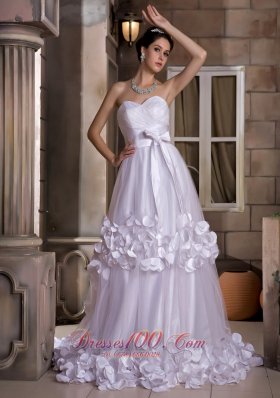 Cute Sweetheart Taffeta Tulle Discounted Wedding Dress