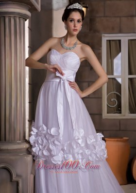 Cute Sweetheart Taffeta Tulle Discounted Wedding Dress