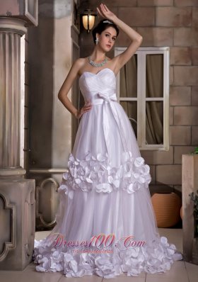 Cute Sweetheart Taffeta Tulle Discounted Wedding Dress