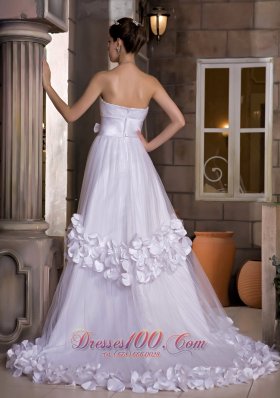 Cute Sweetheart Taffeta Tulle Discounted Wedding Dress