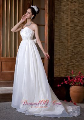 Beautiful Wedding Dress Sweetheart Beading Rcuhed Taffeta