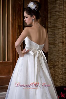 Beautiful Wedding Dress Sweetheart Beading Rcuhed Taffeta