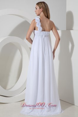 Elegant Empire Floral Floor-length Chiffon Bridal Gowns