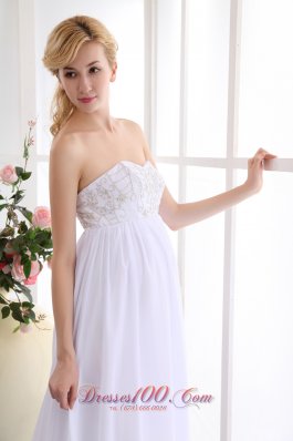 Elegant Empire Sweetheart Beading Wedding Dress Chiffon