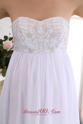 Elegant Empire Sweetheart Beading Wedding Dress Chiffon