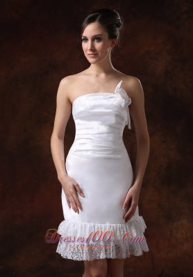 Affordable Taffeta Strapless Knee-length Wedding Dress