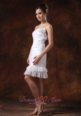 Affordable Taffeta Strapless Knee-length Wedding Dress