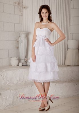 Latest Sassy Empire Sweetheart Short Wedding Dress Organza