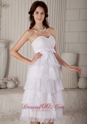 Latest Sassy Empire Sweetheart Short Wedding Dress Organza