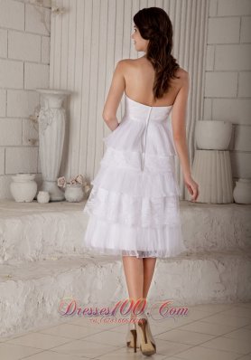 Latest Sassy Empire Sweetheart Short Wedding Dress Organza