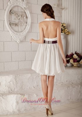 Inexpensive Princess V-neck Short Wedding Dress Taffeta