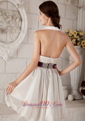 Inexpensive Princess V-neck Short Wedding Dress Taffeta