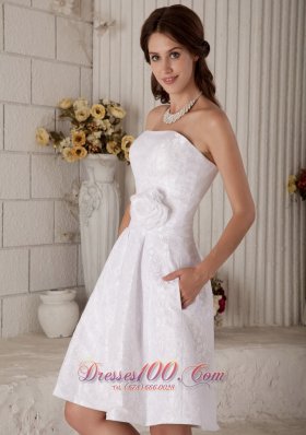 Discounted Princess Strapless Wedding Dress Lace Floral