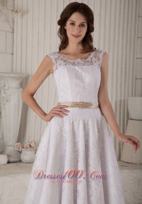 Beautiful A-line Princess Scoop Short Wedding Dress