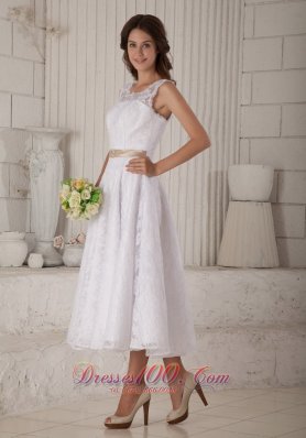 Beautiful A-line Princess Scoop Short Wedding Dress