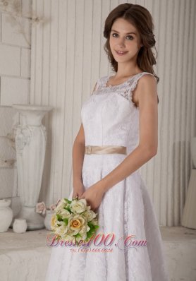 Beautiful A-line Princess Scoop Short Wedding Dress