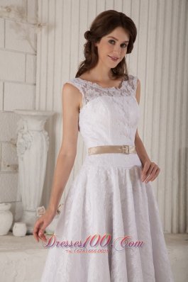 Beautiful A-line Princess Scoop Short Wedding Dress