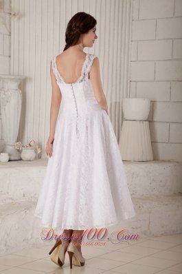 Beautiful A-line Princess Scoop Short Wedding Dress