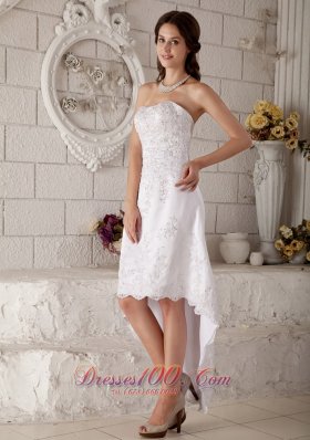 Unique A-line Princess Scoop Lace Belt Wedding Dress