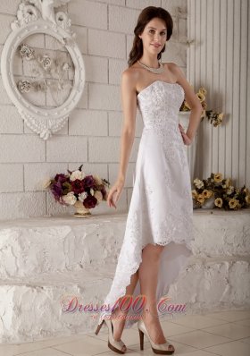 Unique A-line Princess Scoop Lace Belt Wedding Dress