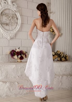 Unique A-line Princess Scoop Lace Belt Wedding Dress