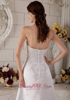 Unique A-line Princess Scoop Lace Belt Wedding Dress