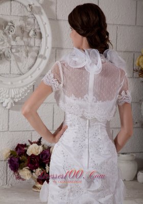 Most Popular Column Scoop Short Wedding Dress Beading