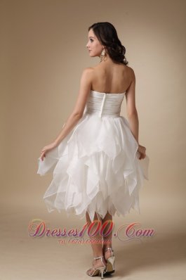 Unique A-line Sweetheart Beading Organza Wedding Dress